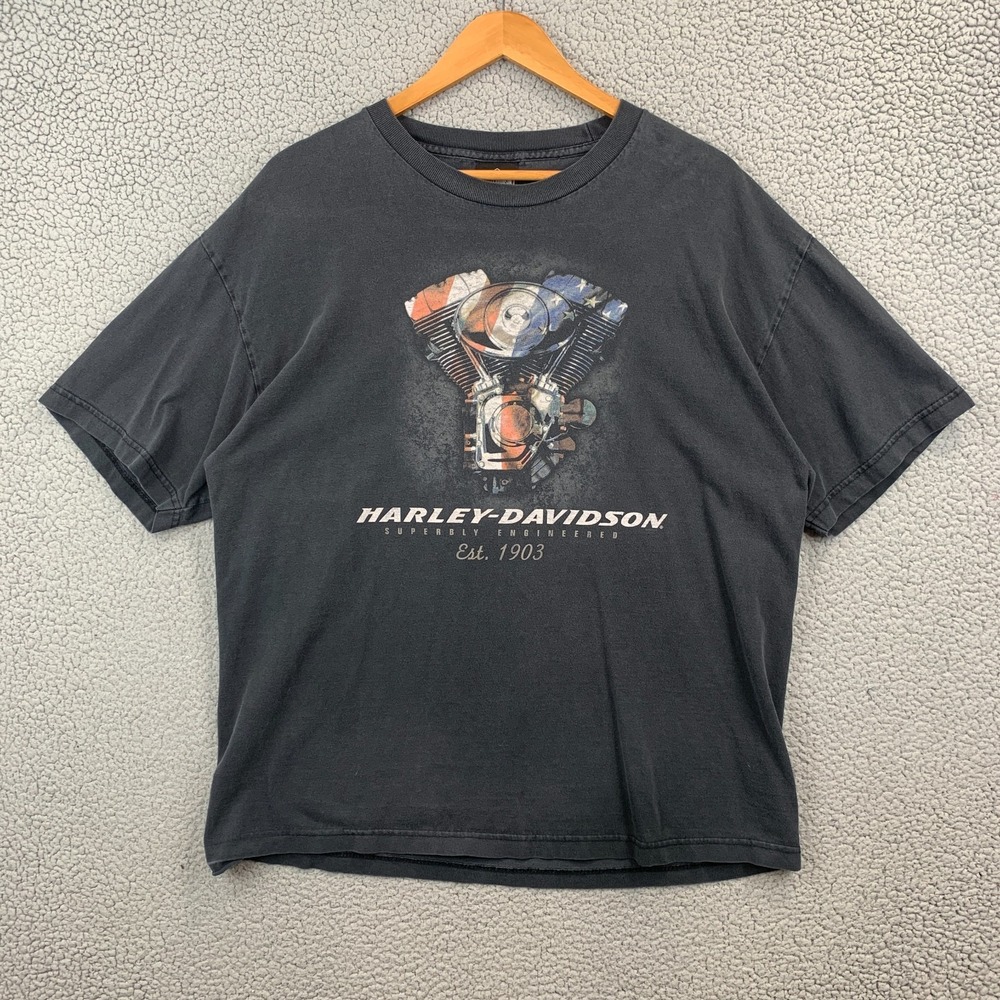 Vintage Harley Davidson Grand Canyon T-Shirt Mens L Black Sedona Moto USA Made